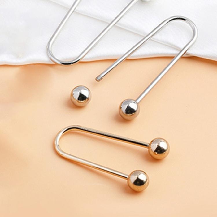 2x Модные металлические спиральные застежки Двойная головка Брошь для украшения Платья Воротник-шаль Одежда Фиксирующие пуговицы Зажим