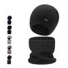 Two-Piece Hat Set Men's Winter Knitted Hat Ski Thick Warm Wool Hat Outdoor Riding Ear Protecting Neck Hat with Scarf