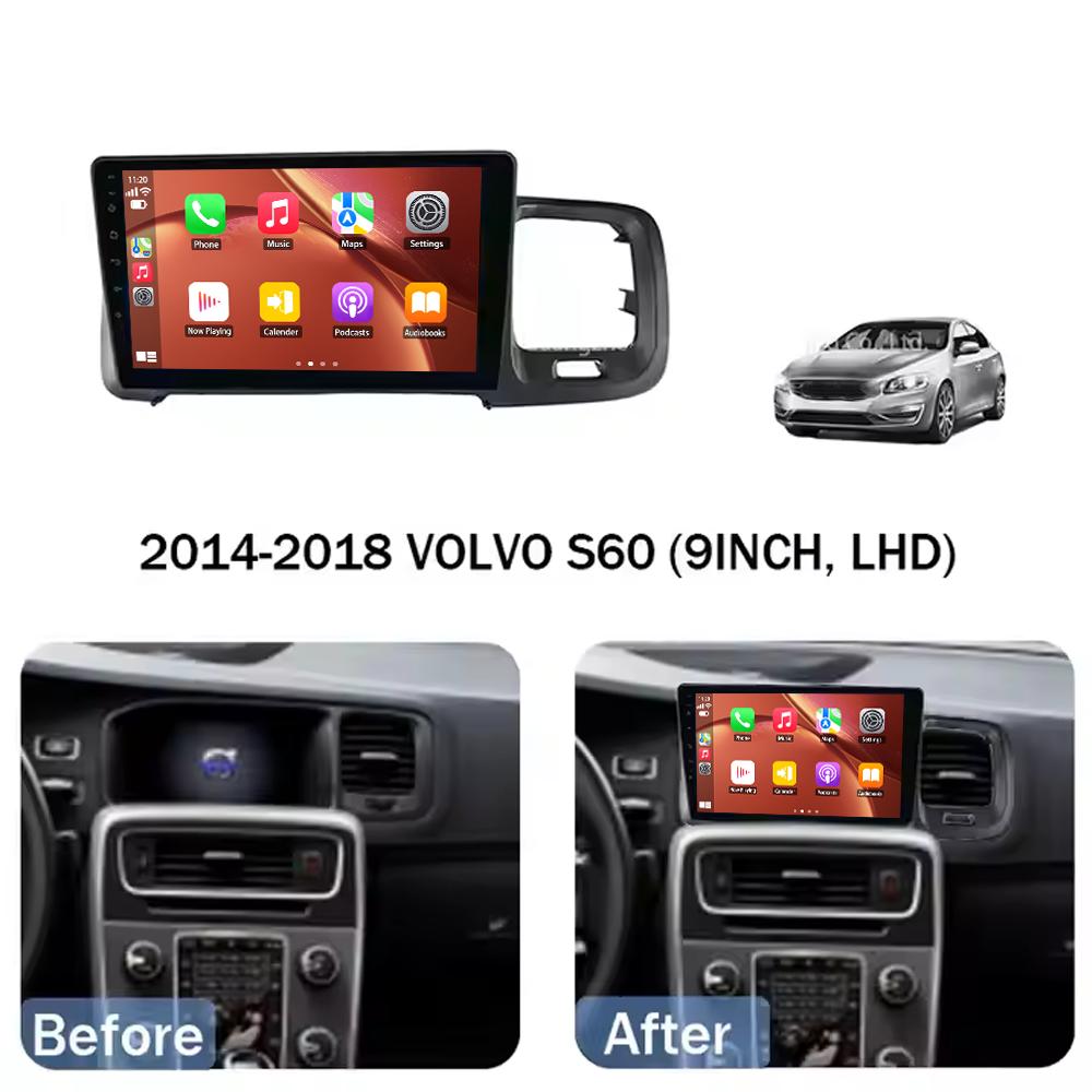 Android Car Radio For Volvo V60 S60 2011-2019 Video Multimedia Bluetooth Player Navigation GPS Carplay Autoradio stereo