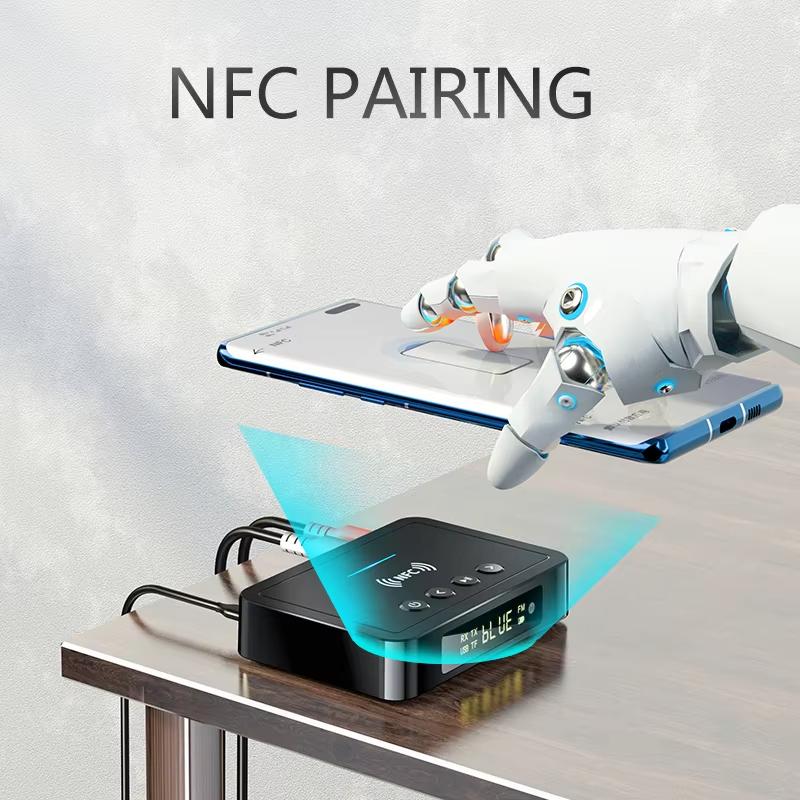 NFC Bluetooth 5.4 приемник передатчик FM стерео AUX 3.5MM оптический коаксиальный TF/U-диск беспроводной адаптер пульт дистанционного управления для ТВ ПК