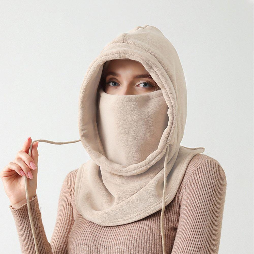 Neck Warmer Ear Protection Hat Windproof Hat Scarf Set Fashion Hooded Face Mask Outdoor
