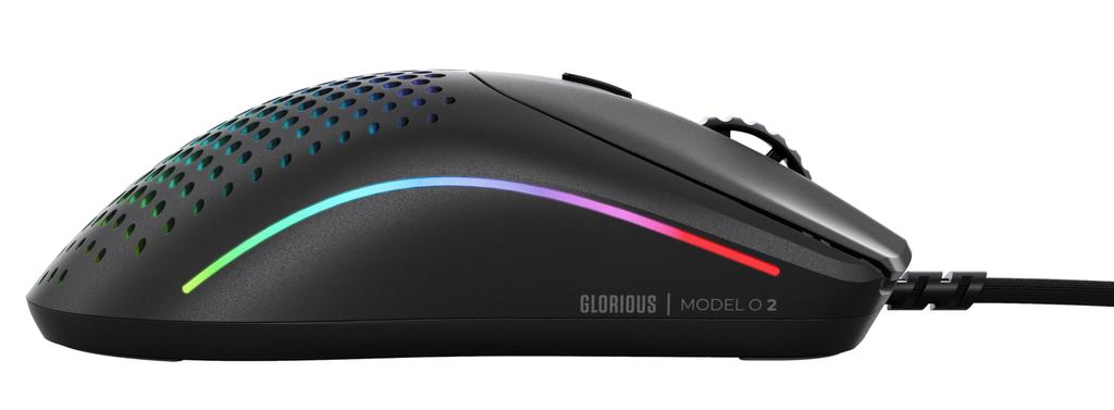 Glorious Model O 2 Wired Black Ultra Lightweight 49g RGB LED Wired Gaming Mouse Black MS665 GLO-MS-OV2-MB