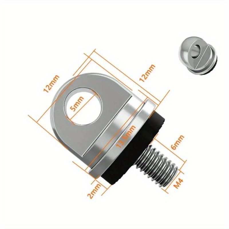 2 шт. Винт-барашек M4, быстросъемный винт для экрана дрона, пульта дистанционного управления, плечевого ремня, шнурка, винты