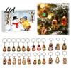 Christmas Tree Hanging Ornaments 2026 Advent Calendar, 24 Days Cute Animal Keychains Countdown Party Favors Mini 3D Collectible Figures, Holiday Gift