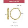 FOCALOOK hoop earrings ladies stainless Allergy friendly hollow light ring earrings Popularity gold big Fashionable 40mm Width 3mm