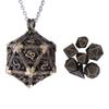Hollow Dices Pendant Necklace for Women Adjustable Length Chain Jewelry Accessories
