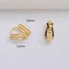 10pcs Color Retention 18K Bag, Gold Triangle Clip Ear Clip, No Ear Piercings Diy Handmade Stud, Painless Earclip Converter Material
