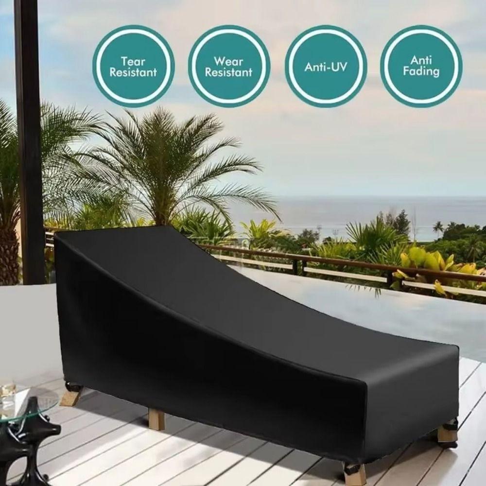 Oxford Cloth Beach Chair Cover Full Coverage Lounge Chair Cover Chaise Lounge Cover for Outdoor