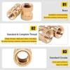 220Pcs Brass Brass Heat Insert Nuts Knurled Surface Threaded Inserts  Printer Applications
