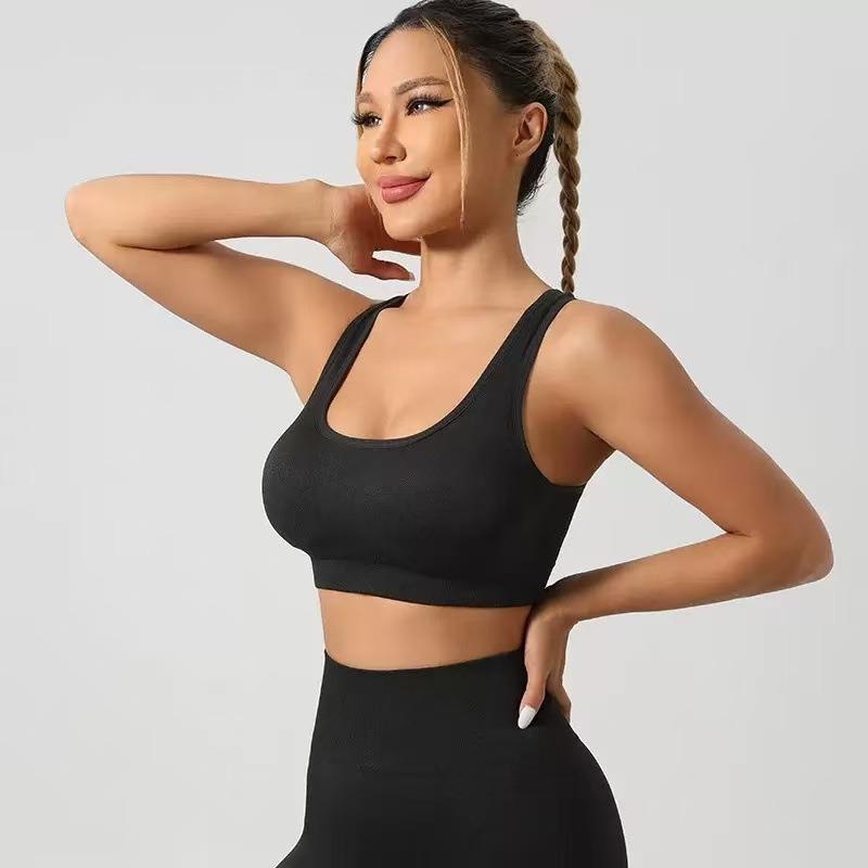 Женский бесшовный спортивный бюстгальтер с halter-вырезом, удобный, поддерживающий