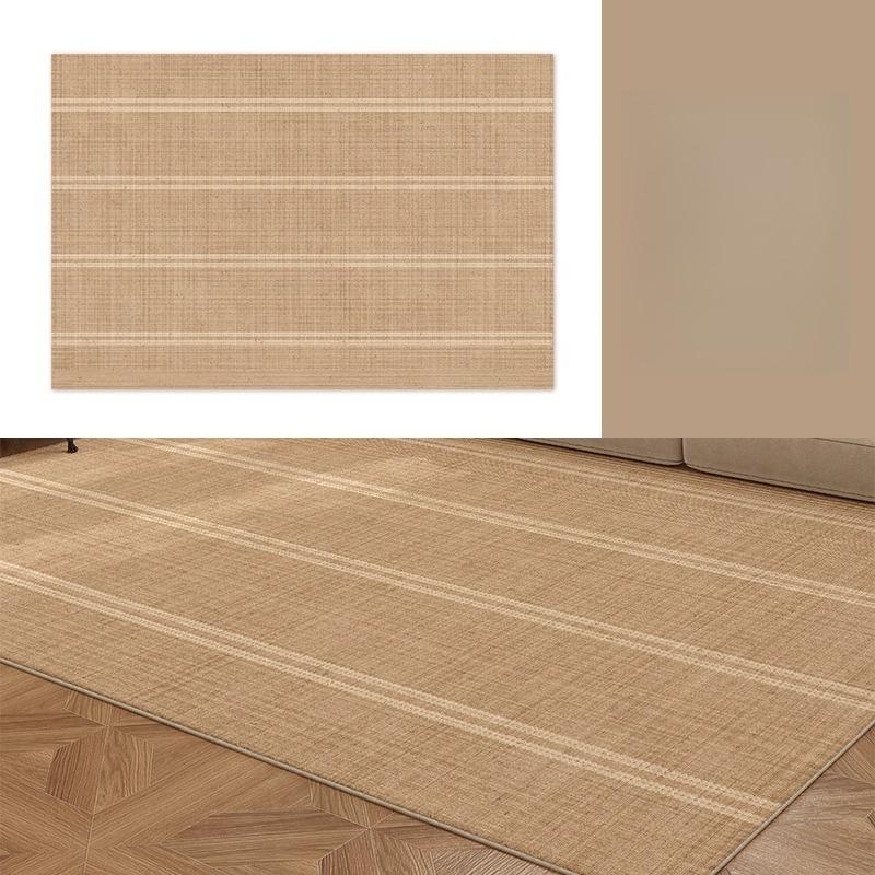 Retro Style Rugs for Bedroom Large Size Living Room Decoration Line Carpet Thick Plush Study Floor Mat Fluffy Soft Cloakroom Rug