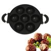 Aluminum 7-Hole Cake Cooking Pan Anti-scald Handle Cake Ball Plate Grill Pan Takoyaki Maker  Scones