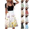 Fashion Women Summer Vintage Floral Dress Elegant Short Sleeve Midi Dress