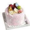 Senshu Towel Fruit Face Towel Cake, Birthday Cake Gift, Handmade In Japan (Pink)