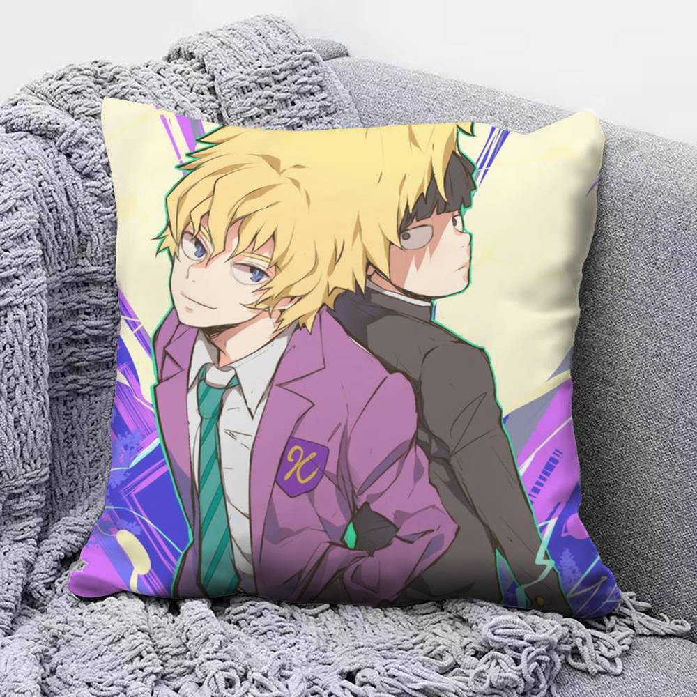 Mob Psycho AAnime Pillow Covers Home Sofa Cushion Covers and Aecorative Custom