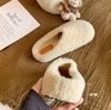 Plush and Fluffy Half Slippers Women's Outer Wear 2025 Autumn and Winter New Thick-soled Bag Head and One Pedal Thermal Cotton Shoes Single Shoes