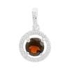 Серебряная подвеска с гранатом 1.233ct (2204343)