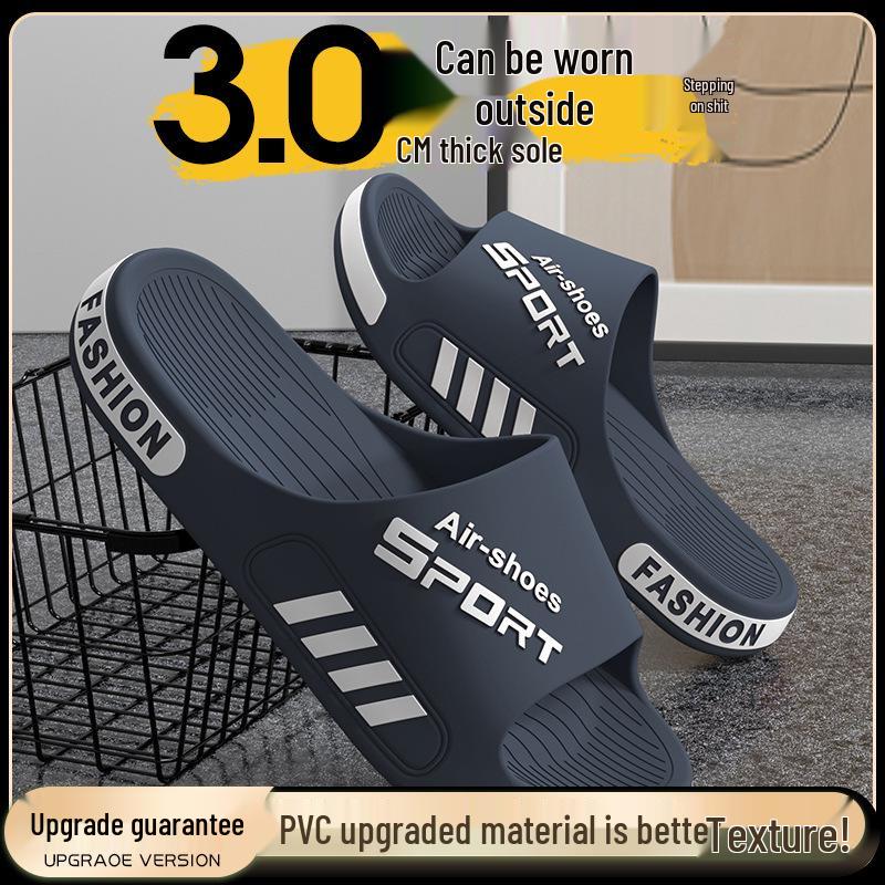 Мужские сандалии больших размеров 2025 года с нескользящей толстой подошвой - Летние уличные спортивные шлепанцы