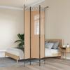 3 Panel Room Divider Beige 120 x 220 cm Fabric