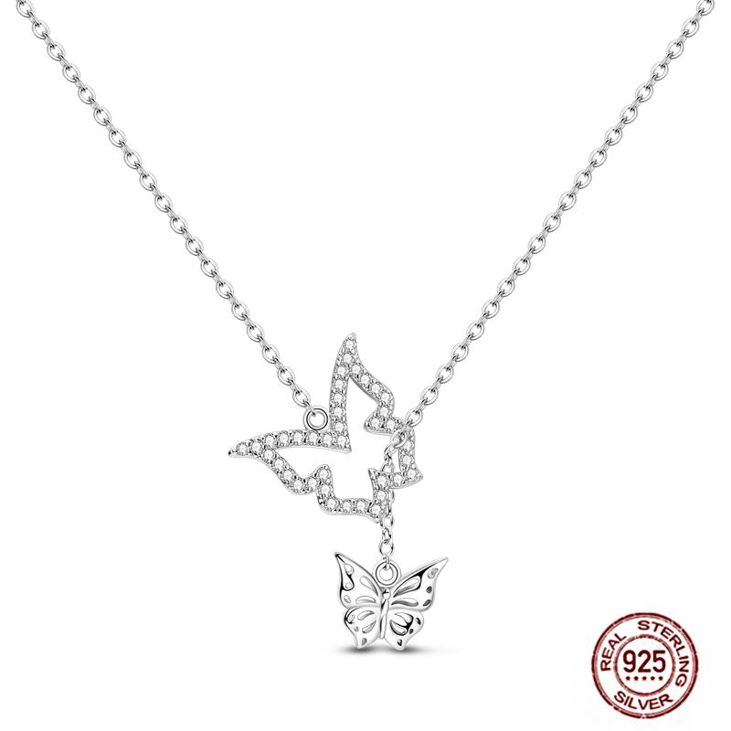 Copper Pendant Necklace Pink Heart Star Moon Firefly Plant Charm Basic Chain Necklaces Original Festival Jewelry For Women G