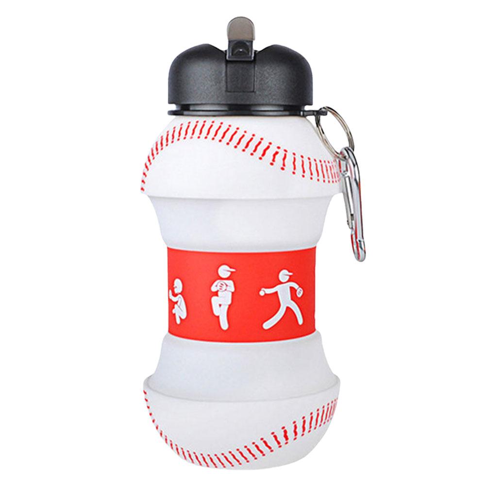 550 мл складная бутылка для воды портативная чашка для воды герметичная спортивная детская кувшин для воды с карабином для баскетбола тенниса