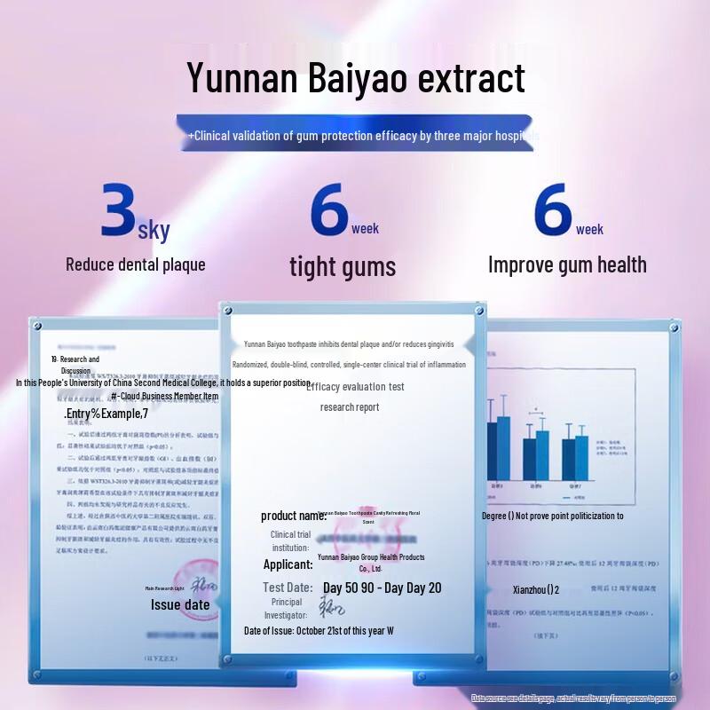 Зубная паста Yunnan Baiyao с помпой для удаления пятен и ухода за деснами