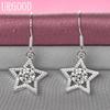 Серьги-звезды из стерлингового серебра 925 пробы с цирконами AAA, свадебные украшения