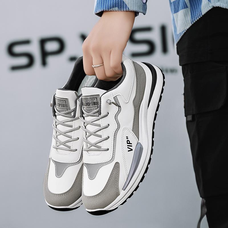 Весна и Осень новая спортивная обувь мужская обувь водонепроницаемая повседневная мужская обувь легкая мягкая подошва студенческая молодежная обувь для бега кожаный верх прилив