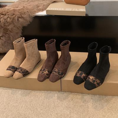 Suding ретро короткие ботинки женская обувь 2025 новые весенне-осенние одинарные ботинки черные тонкие ботинки французские иностранные маленькие голые ботинки