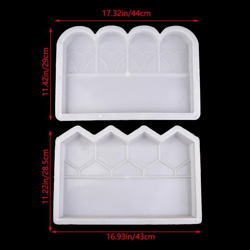 Garden Edging Fence Concrete Molds Reusable Diy Garden Brick Mold For Fish Pond Backyard Patio Garden Decoration