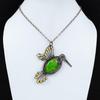 Медный Зеленый Бирюзовый Кулон Медная Проволока Обернутый Кулон Ювелирные Изделия Ручной Работы Из Драгоценных Камней Птица Дизайн Кулон Подарок Для Нее Антикварные Медные Ювелирные Изделия