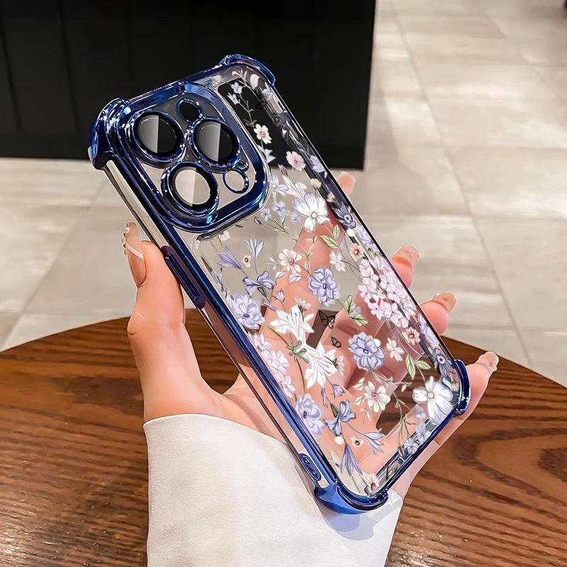 Чехол для телефона Honor 600 Lite 400 Pro X8D X6D X9B X7A X6A X8B X8 Magic 7 Lite Винтажный Мягкий Фиолетовые Цветы Чехол Подушка Безопасности