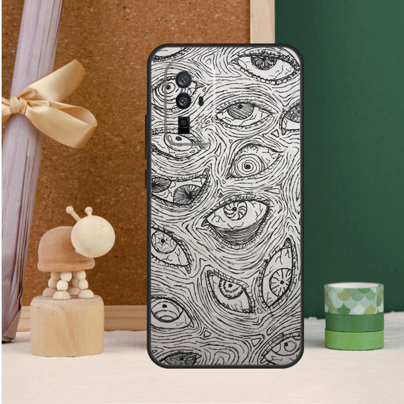 Чехол «Страшное лицо Глаза Смайлик» для Xiaomi 15T 13T 14T Pro 13 14 15 Ultra 17 Pro Max POCO F7 F5 F6 X5 X6 X7 Pro