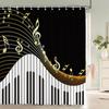 Музыкальная Шторка для Душа в Стиле Бабочки Фантазийное Искусство Музыкальная Нота Водонепроницаемая Ткань Занавеска для Ванной Комнаты Декор Комнаты Шторы С Крючками