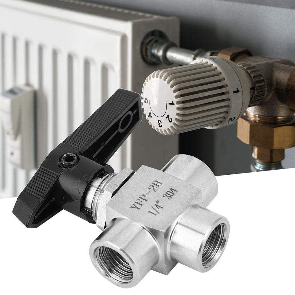 Трехходовой шаровой кран 1/4" трубка для воздуха ручной кран резьба пружинный обратный клапан водопроводная труба регулирование потока