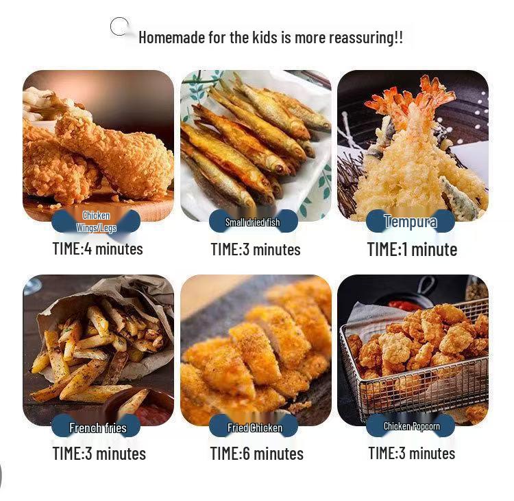 Фритюрница для темпуры из нержавеющей стали 304/201# с дисплеем температуры масла и крышкой-фильтром