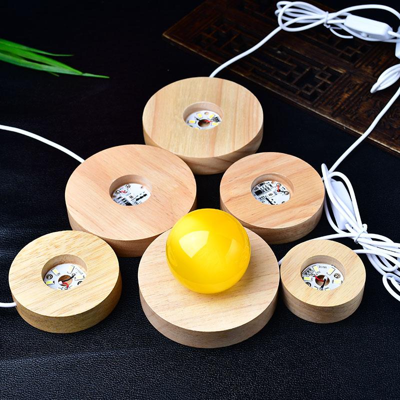 Xiaomi 6/8/10 см Деревянные настольные декоративные светильники Световая основа Ночник Деревянный светодиодный USB Световой подставка Держатель лампы Лампа Художественное украшение