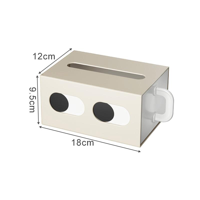 1PC Tissue Box Creative Cute Expression Paper Towel Box Multifunctional Desktop Storage Box Living Room Dining Room Tissue Box