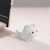 Декоративная статуэтка котенка, Мини-фигурка кошки, напечатанная на 3D-принтере, Мультяшная белая статуэтка, Современный орнамент, Скульптура животного для украшения стола, Подарок питомцу