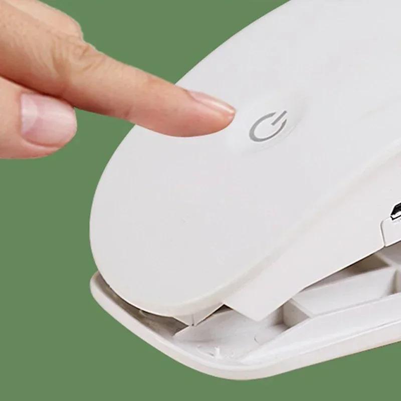 Светодиодная лампа для чтения с зажимом, 3 цвета и 10 уровней яркости, настольная лампа, гибкий светильник на гусиной шее, детский ночник для чтения, книжный светильник