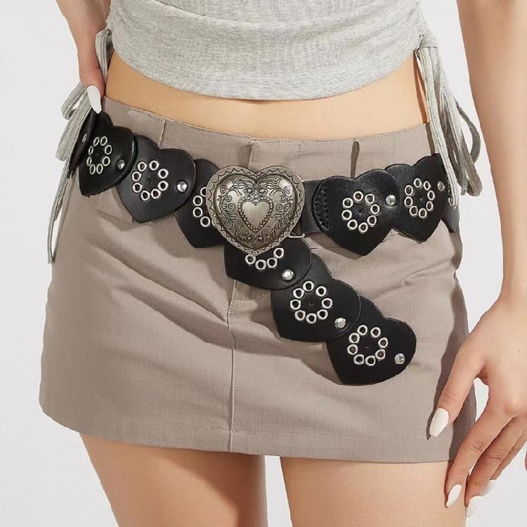 Женский Декоративный Пояс Субкультуры Пояс с Сердечками Пояс для Брюк Западный Пояс