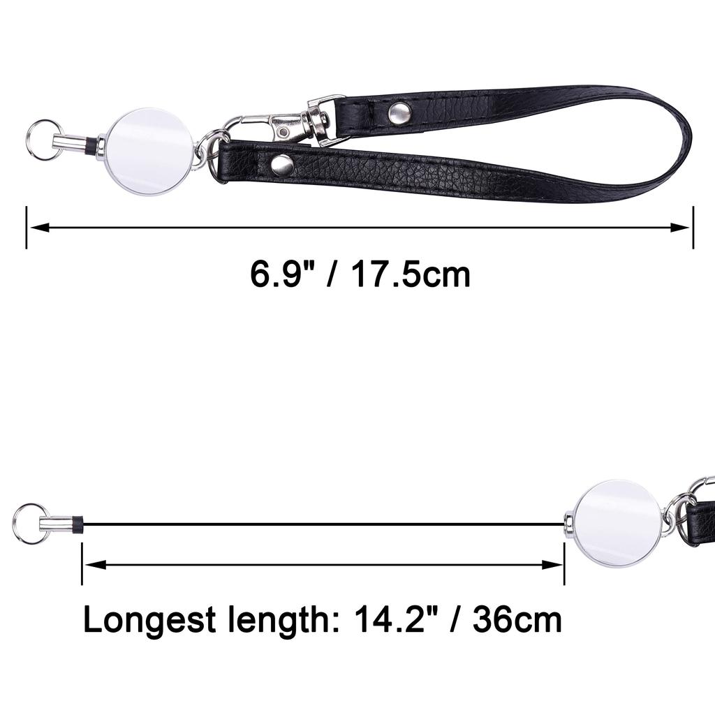 Wisdompro Pass Commuter Pass Case with Card Employee ID Name Card PU For Black Case, Reel, Vertical, Double-Sided, ID/IC Case, Case, Holder, Leather,