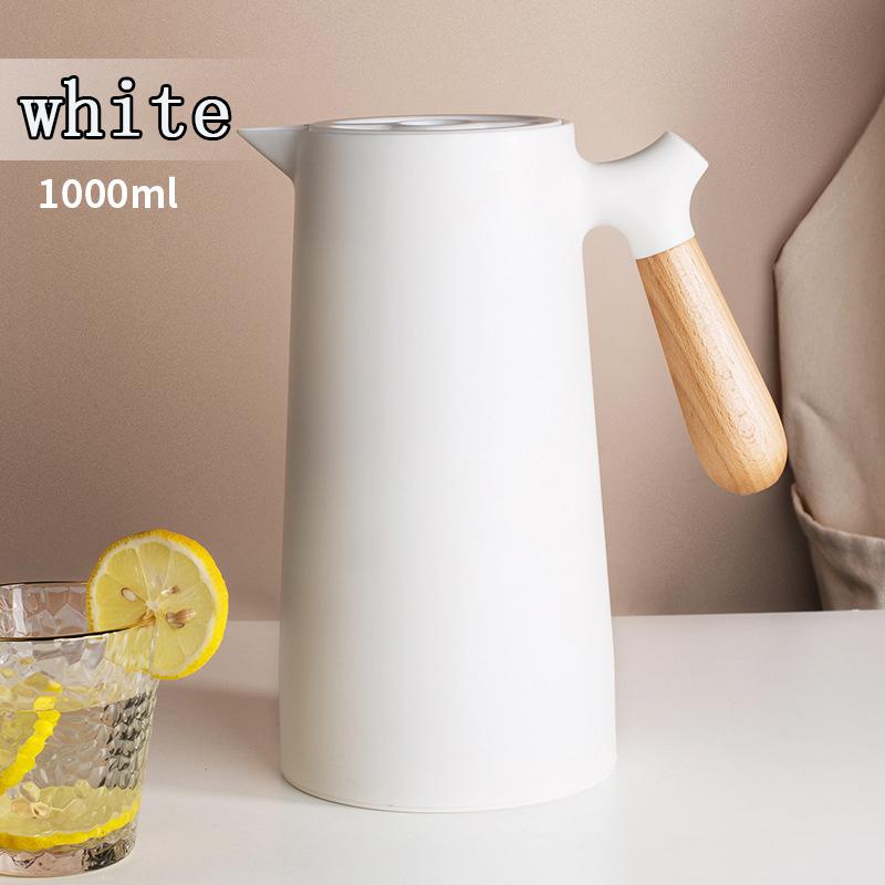 Large Capacity Thermos Insulation Kettle Hot 1000ML Nordic Style Water Bottle With Handle Removable Teapot Household Coffee Pot