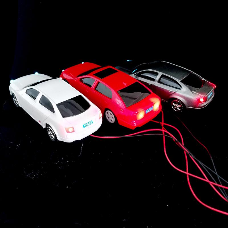 1:75/100/150/200 Пластиковые Модели Машин Со Светодиодными Огнями Микро Сцена Украшения Здания Аксессуары