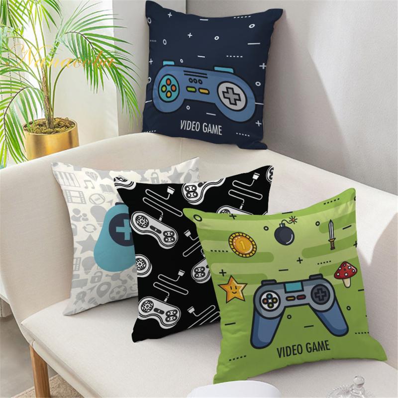 Новый чехол для подушки Game Lover, синий чехол для подушки с ручкой клавиатуры, гарнитура, наволочка, геймерское кресло, декор автомобиля, защита, наволочки на талию