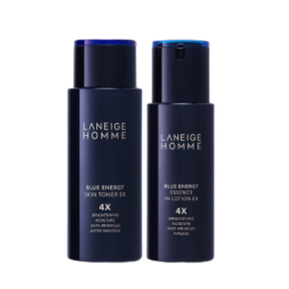 LANEIGE Мужской набор Blue Energy EX из 2 шагов (Тоник 180мл + Лосьон 125мл)