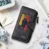 Fashion Cool Mr.Pug Printed Long Wallet Portable Multi Slot PU Leather Card Holder Casual Daily Use Clutch for Men Women