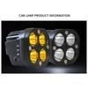 12V 24V Driving Moto Spotlights White/Yellow Light Car Fog Lamp  Automotive Accessories