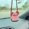 2026 Coolter Car Ornaments Cartoon Animal Rearview Mirror Hanging Ornaments Crochet Swing Pendant Interior Decor Accessories
