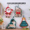 Коралловый флис Рождественские полотенца для рук Санта Клаус Водопоглощение Быстросохнущее полотенце для рук Рождественская елка Колокольчик Кухня Ванная